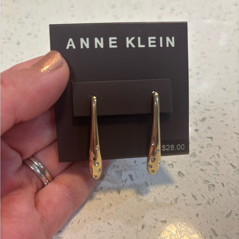 New Anne Klein Teardrop Gold Earrings